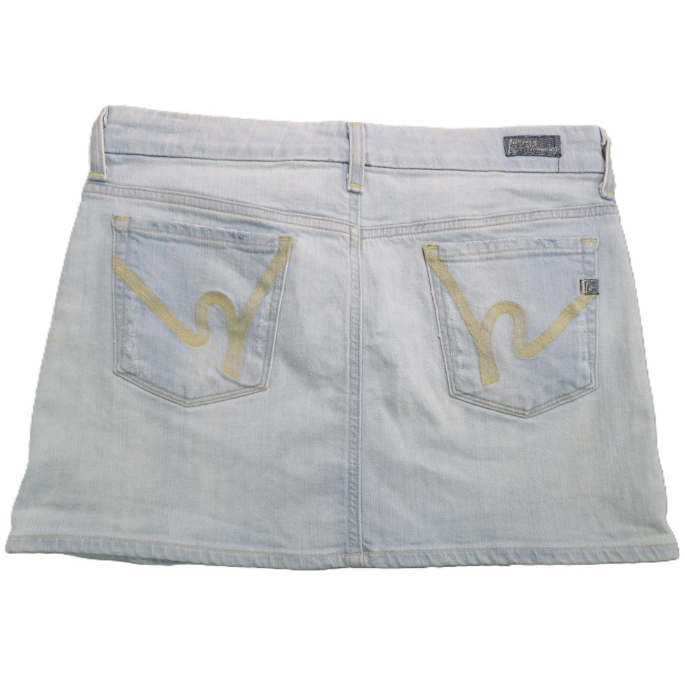 Y2K‎ Citizens of Humanity Denim Mini Skirt Made in USA Embroidered Women Sz 29